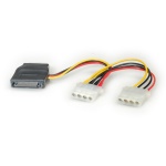 ITB - ROLINE 11.03.1040, 0,2 m, SATA a 15 pin, Maschio, Femmina, Nero, Rosso, Bianco, Giallo