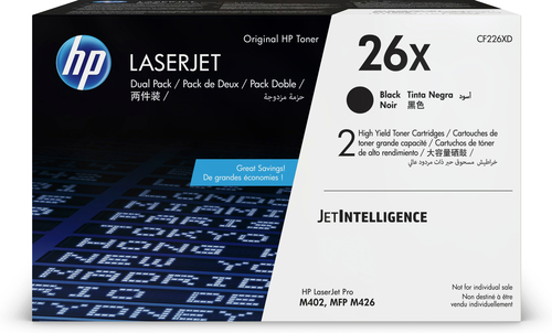 HP Confezione da 2 cartucce Toner originali nero ad alta capacità LaserJet 26X