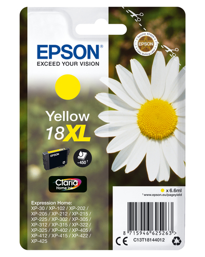 Epson Daisy Cartuccia Margherita Giallo Inchiostri Claria Home 18XL