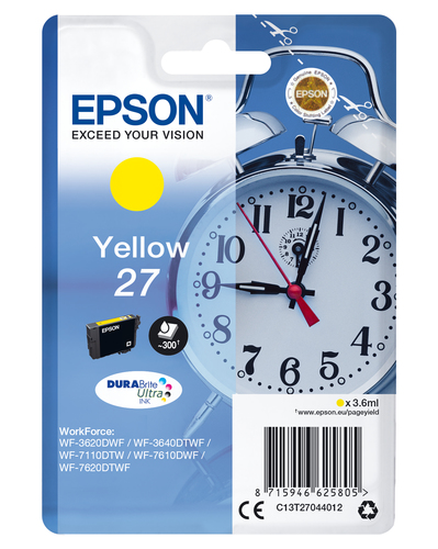 Epson Alarm clock Cartuccia Sveglia Giallo Inchiostri DURABrite Ultra 27