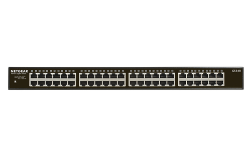 Netgear GS348 Non gestito Gigabit Ethernet (10/100/1000) 1U Nero
