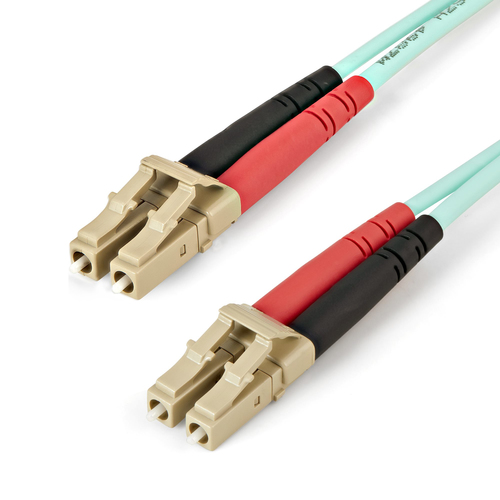 StarTech.com Cavo in Fibra Ottica Multimodale Duplex OM4 LC/LC - 100 Gb - 50/125 - LSZH - Turchese da 1m