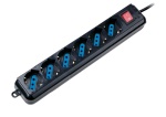 ITB - Link Accessori LKMP06N, 1,5 m, 6 presa(e) AC, Interno, Tipo L, 1 mm², Nero
