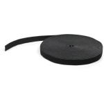 Startech.Com - StarTech.com Fascette fermacavi - Fascie avvolgicavo Hook & Loop - Rotolo da 15,2 m, Tessuto, Nero, 15,2 m, 19 mm, 255 mm, 330 mm