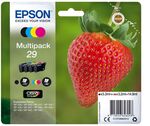 EPSON - Epson Strawberry Multipack Fragole 4 colori Inchiostri Claria Home 29, Resa standard, Inchiostro a base di pigmento, 5,3 ml, 3,2 ml, 4 pz, Confezione multipla