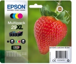 EPSON - Epson Strawberry Multipack Fragole 4 colori Inchiostri Claria Home 29XL, Resa elevata (XL), Inchiostro a base di pigmento, 11,3 ml, 6,4 ml, 4 pz, Confezione multipla