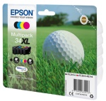 EPSON - Epson Golf ball Multipack 4-colours 34XL DURABrite Ultra Ink, Resa elevata (XL), Inchiostro a base di pigmento, 16,3 ml, 10,8 ml, 4 pz, Confezione multipla