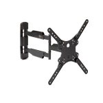 Startech.Com - StarTech.com Montaggio a parete per TV Full Motion - Display VESA da 32-55 pollici (77lb/35kg) - Montaggio a parete per TV a schermo piatto universale a basso profilo - Supporto per braccio articolato regolabile ad inclinazione e rotazione per impieghi intensivi, 100 x 100 mm, 400 x 400 mm, -12 - 2°, -90 - 90°, Acciaio, Nero