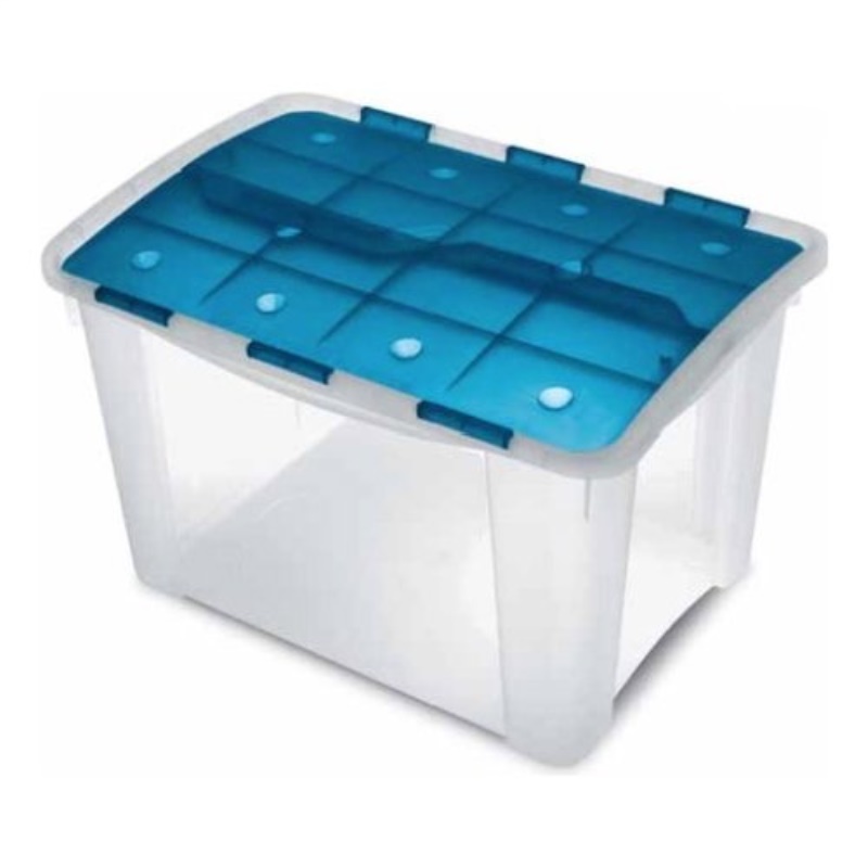 Terry Store-Age Home Box 60 Armadietto portaoggetti Rettangolare Blu, Trasparente
