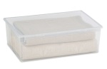 Terry - Terry Scatola Leggera Trasparente con Coperchio XL, Armadietto portaoggetti, Trasparente, Rettangolare, Monocromatico, Trasparente, 36 L