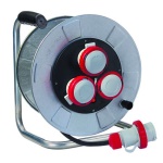 FANTON - Avvolgicavo elettrico Fanton 14360 GOLIA METAL 3 Prese Cee Zincato Zin