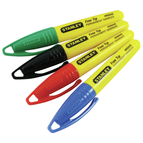 Stanley 1-47-329 marcatore permanente Nero, Blu, Verde, Rosso 72 pz