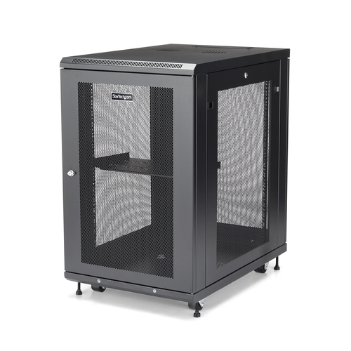 Armadio rack Startech.Com RK1833BKM 18U su Ruote Black Black