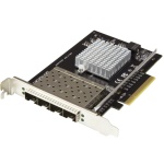 Startech.Com - StarTech.com Scheda di Rete per Server SFP+ a Quattro Porte - PCI Express - Chip Intel XL710, Interno, Cablato, PCI Express, Fibra, 20000 Mbit/s, Nero