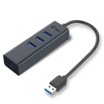 i-tec - i-tec Metal U3METALG3HUB, USB 3.2 Gen 1 (3.1 Gen 1) Type-A, RJ-45, USB 3.2 Gen 1 (3.1 Gen 1) Type-A, 5000 Mbit/s, Grigio, Metallo, Collegamento