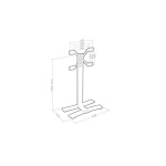 ITB - Carrello monitor Itb ER039050 WILL 1400 XL Black e Silver Black e Silv