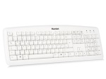 HAMLET - Hamlet Tastiera usb professionale con layout in lingua Tedesca colore bianco, Standard, Cablato, USB, Interruttore a chiave a membrana, QWERTZ, Bianco