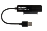 HAMLET - Hamlet Adattatore USB 3.0 to SATA III per collegare hard disk p SSD a pc, Nero, 70,5 mm, 26,8 mm, 12,5 mm, 20 g, 1 pz