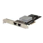 Startech.Com - StarTech.com Scheda di Rete Ethernet a 2 porte PCIe 10GBase-T / NBASE-T con chip Intel X550, Interno, Cablato, PCI Express, Ethernet, 10000 Mbit/s, Nero