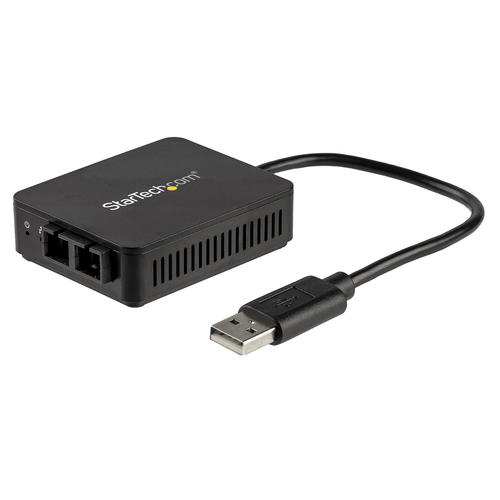 StarTech.com Convertitore da USB a fibra ottica - 100 Mbps - Adattatore di rete compatto da USB 2.0 a fibra - Compatibile con fibra multimodale duplex femmina 100Base-FX SC / MMF - 2Km - Da USB a fibr