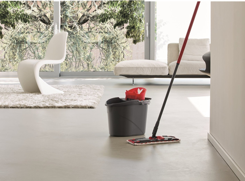 Vileda SuperMocio Revolution Sistema sistema a mocio e secchio Serbatoio singolo Nero, Rosso, Bianco