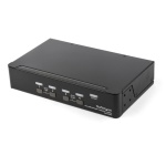 Startech.Com - StarTech.com Switch KVM a 4 porte DisplayPort - 4K 60 Hz, 3840 x 2160 Pixel, 4K Ultra HD, Montaggio rack, 18 W, 1U, Nero
