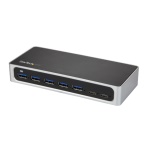Startech.Com - StarTech.com Hub USB-C a 7 porte - 5x USB-A + 2 USB-C - USB 3.0 - Hub Alimentato, USB 3.2 Gen 1 (3.1 Gen 1) Type-B, USB 3.2 Gen 1 (3.1 Gen 1) Type-A, USB 3.2 Gen 1 (3.1 Gen 1) Type-C, 5000 Mbit/s, Nero, Argento, Plastica, Attività