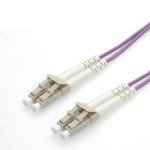 ROLINE FO Jumper Cable 50/125µm OM4, LC/LC, Low-Loss-Connector 2m cavo a fibre ottiche Viola