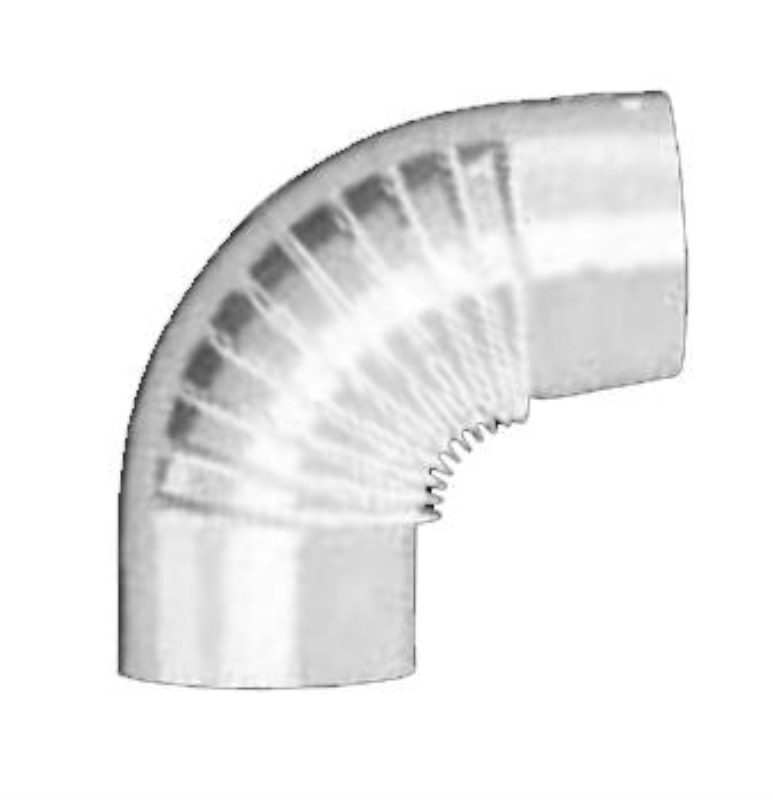 SAVE Fumisteria Classic B1203 Gomito per canna fumaria Bianco