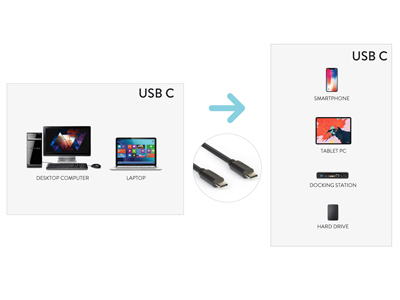 Cavo USB C Hamlet Cavo da USB C a USB C 2.0 M M XCUC-UC-MM18