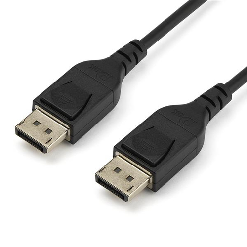 StarTech.com Cavo DisplayPort 1.4 certificato VESA da 2m - 8K 60Hz HBR3 HDR - Cavo per monitorc Certificato funziona con Chromebook - - Cavo video Ultra HD 4K 120Hz DisplayPort 1.4 sottile M/M