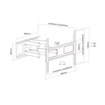 ITB - Value 17.99.1205, 200 x 200 mm, 600 x 400 mm, -20 - 10°, -60 - 60°, Acciaio, Nero