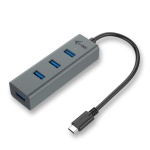 i-tec - i-tec Metal USB-C HUB 4 Port, USB 3.2 Gen 1 (3.1 Gen 1) Type-C, USB 3.2 Gen 1 (3.1 Gen 1) Type-A, 5000 Mbit/s, Grigio, Android, Cromo, 96 mm