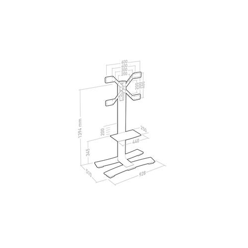 Erard 039051 supporto TV e sistema audio 1 ripiani