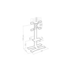 ITB - Erard 039051, Nero, Nero, Metallo, 1 ripiani, Lucido, Lucido