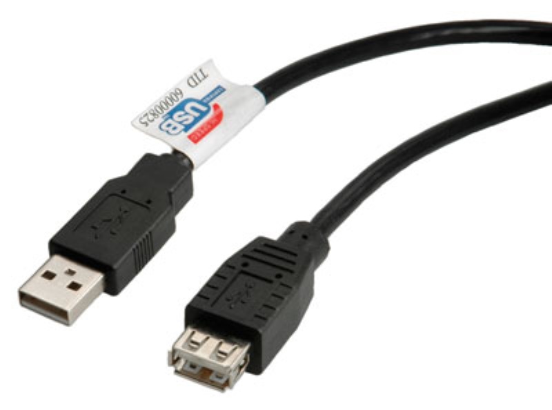 ROLINE 11.02.8947 cavo USB 0,8 m USB 2.0 USB A Nero