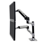 Ergotron LX Series Dual Stacking Arm 61 cm (24) Argento