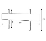 ITB - ITB WALL BRACKET MAX 800X400 COLOR BLACK