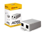 HAMLET - Hamlet Splitter per linea ADSL con 2 connettori RJ11 in uscita + 1 in entrata, Bianco, 1 RJ11 input 2 RJ11 output