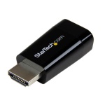Startech.Com - StarTech.com Adattatore HDMI a VGA compatto per portatili - Convertitore HDMI a VGA per desktop/ChromeBook/ultrabook - 1920 x 1200/1080p, Nero