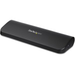 Startech.Com - StarTech.com Docking station Universale USB3.0 per laptop VGA DVI HDMI - Dual-Monitor con Ethernet audio, Cablato, USB 3.2 Gen 1 (3.1 Gen 1) Type-B, 10,100,1000 Mbit/s, 1000BASE-T,100BASE-TX,10BASE-T, IEEE 802.3,IEEE 802.3ab,IEEE 802.3u, Nero