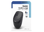 HAMLET - Hamlet Topo usb mouse ottico a 1000dpi 2 tasti e scroll, Ambidestro, Ottico, USB tipo A, 1000 DPI, Nero