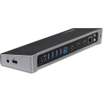 Startech.Com - StarTech.com Docking Station replicatore di porte Universale per 3 portatili - video triplo - USB 3.0, Cablato, USB 3.2 Gen 1 (3.1 Gen 1) Type-A, 3,5 mm, USB tipo A, 10,100,1000 Mbit/s, IEEE 802.3,IEEE 802.3ab,IEEE 802.3u