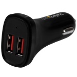 Startech.Com - StarTech.com Caricatore da Auto con doppia porta USB - 24W/4.8A - Nero, Auto, Accendisigari, 5 V, Nero