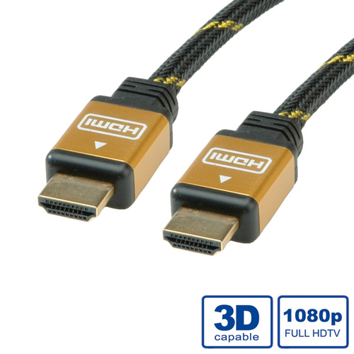 ROLINE GOLD HDMI High Speed Cable + Ethernet, M/M 7.5 m
