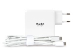 HAMLET - Hamlet 61W Type-C Charger alimentatore universale per notebook bianco, Universale, Interno, 100 - 240 V, 50/60 Hz, 61 W, 20 V