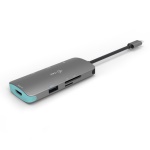 i-tec - i-tec Metal USB-C Nano Dock 4K HDMI + Power Delivery 100 W, Cablato, USB 3.2 Gen 1 (3.1 Gen 1) Type-C, 100 W, Argento, Turchese, MicroSD (TransFlash), SD, 3840 x 2160 Pixel