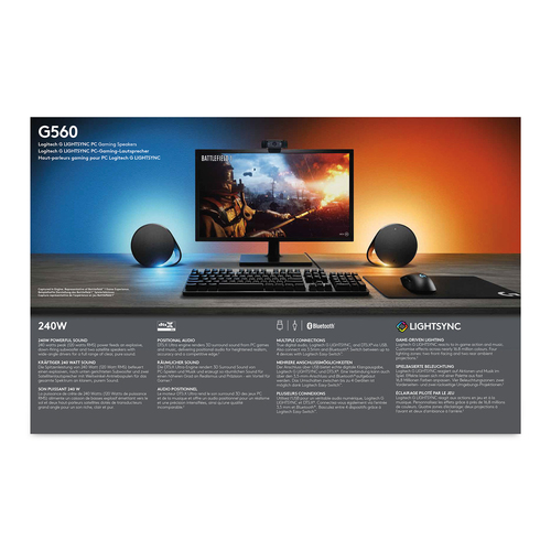 Logitech G G560 LIGHTSYNC PC Gaming Speakers 120 W Nero 2.1 canali