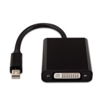 V7 - V7 Adaptador negro de vídeo con conector Mini DisplayPort macho a DVI-I hembra, Mini DisplayPort, DVI, Maschio, Femmina, Nero, Cina