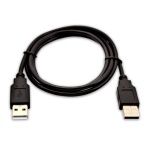 V7 - V7 Cavo USB nero da USB 2.0 A maschio a USB 2.0 A maschio 2m 6.6ft, 2 m, USB A, USB A, 1.0, 480 Mbit/s, Nero